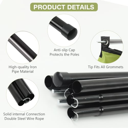 HASTHIP® Foldable Car Awning Sun Shelter Tent, 118x78 Inches Military Green, Waterproof Camping Tarp with UPF 50+ UV Protection, Portable SUV Canopy with Storage Bag for Outdoor Travel Adventures
