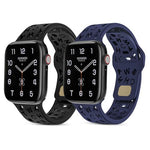 HASTHIP® 2 PCS Watch Band Compatible with Apple Watch Ultra 2/Ultra Band 42/44/45/49/46mm, Soft Silicone Replacement Bands for iWatch Series9 8 7 6 5 4 3 2 1 SE (Watch Not Included)