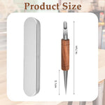 HASTHIP® Dual-ended Latte Art Pen, Stainless Steel Etching Tool with Wooden Handle, Needle & Round Tip Design for Coffee Drawing, Barista Art Tool for Cappuccino and Espresso Decor