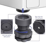 HASTHIP® 4Pcs Adjustable Anti Vibration Pads for Washing Machine, Dryer, Fridge – Noise Cancelling, Anti-Slip Leveling Feet, Shock Absorbing Support Stabilizer with 2.7 Inch Height, Floor Protection