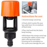 HASTHIP® 1/2" Durable ABS Hose Pipe Connector Leak-Proof Universal Faucet Adapter Quick Release Gardening Hose Adapter for Outdoor Cleaning