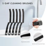 HASTHIP® 5Pcs Gap Cleaning Brush, Tiles Cleaning Brush, Sink Cleaning Brush, with PP Handle Utility Narrow Brushes Window Cleaning Brush for Tiles, Window, Wall Crevices, Kitchen Sink