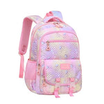 HASTHIP® Girls School Backpack, Jellyfish Print Bookbag, Multi-Compartment Cartoon Backpack, Lightweight Schoolbag, Birthday Gift for Girls