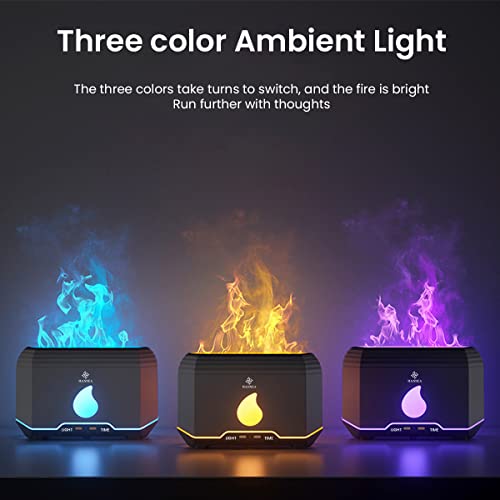 HASTHIP® Humidifier for Room, 1000ml Essential Oil Diffuser, Cool Mist Aroma Air Fragrance Machine, LED Crystal Colorful Rose Light