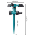 HASTHIP Garden Sprinkler for Lawn Watering with 360° Rotation and 9pcs Set | Adjustable Three-Outlet ABS Design