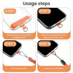 HASTHIP® Phone Neck Strap and Wrist Strap Adjustable Nylon Phone Sling Strap with Attachment Insert Quick Release Phone Strap Phone Shoulder Strap Universal Phone Strap Lanyard, Orange
