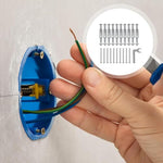 HASTHIP® 10Pcs Universal Socket Cassette Repair Device, 86-Wire Box Kit With Adjustable Switch Sockets (69-82mm), 10 Masonry Screws, Sturdy Wrench, For DIY & Wire Box Repairs