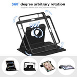 HASTHIP® PU Protective Cover for iPad 10th Gen, Creative 2 in 1 Protective Tablet Cover Desk Stand with 360 Degree Adjustable Viewing Angle Sleek Protective Cover for iPad 10th Gen 10.9 inch 2022
