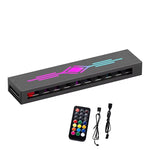 HASTHIP® Concentrador PWM y ARGB 1 a 10 Puertos Hub de Ventiladores PC con Control Remoto,Compatible con 5V 3Pin ARGB,Divisor de Ventilador y Cable USB para Caja CPU