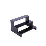 HASTHIP® Soporte Elevado de 3 Niveles de Acrílico,Organizador Transparente para Perfumes,Expositor Cupcakes y Dulces Estante Multifuncional para Decoración y Mostrador - Negro