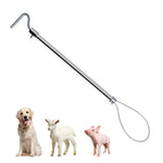 HASTHIP Animal Control Catch Pole with 66cm Adjustable Steel Cable Loop and 26in Design | Humane Stainless Steel Tool for Dogs Goats and Small Livestock