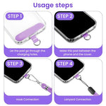 HASTHIP® Phone Neck Strap and Wrist Strap Adjustable Nylon Phone Sling Strap with Attachment Insert Quick Release Phone Strap Phone Shoulder Strap Universal Phone Strap Lanyard, Purple