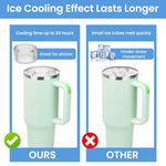 HASTHIP® Ice Cube Tray Silicone Ice Mold Multi Sized Hollow Cylinder with Lid Food Grade BPA Free