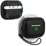 HASTHIP® YourBrand AirPods Pro 2 Case, Magnetic Silicone Protective Cover Compatible with AirPods Pro 2nd Gen (USB-C/Lightning), MagSafe Ready, Shockproof, Anti-Scratch, Black