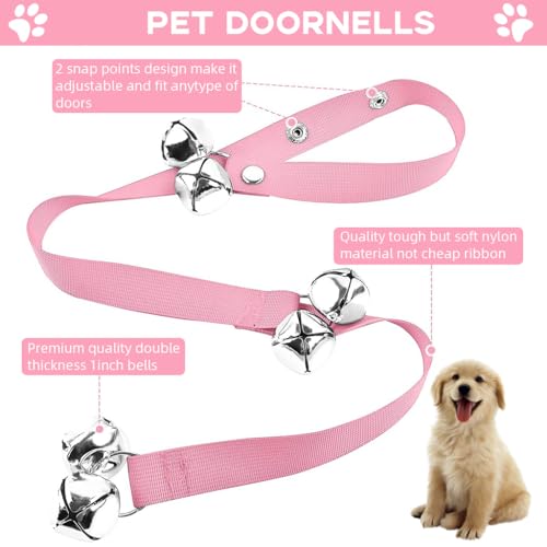 HASTHIP® Dog DoorBells, Dog Training Bells Dog Training Bell for Behavior Training & Communication, Door Hanging Bell for Puppies & Adult Dog, Use for Training Dog and Alerting Owners to Dogs Access