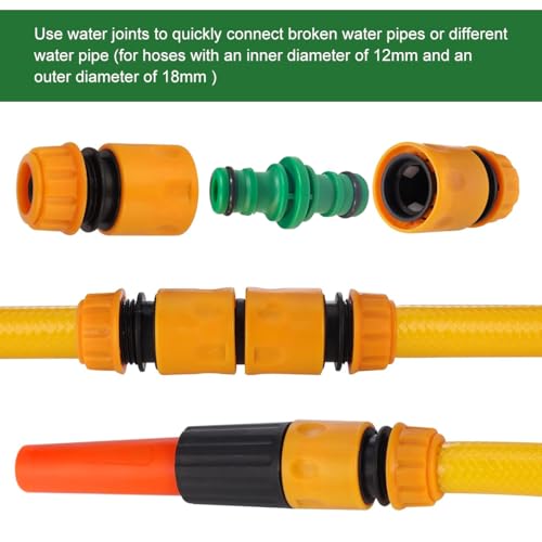 HASTHIP® 102PCS Gardenhose Pipe Connectors Universal Quick Hose Multi-Tap Adapter With Washers Water Sprayer Nozzle Faucet for Gardening Watering Car Washing