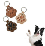 HASTHIP 3Pcs Pet Hair Keepsake Paw Charm, PU Leather Memory Holder for Dog and Cat Fur – 5.5 x 6 cm Key Ring
