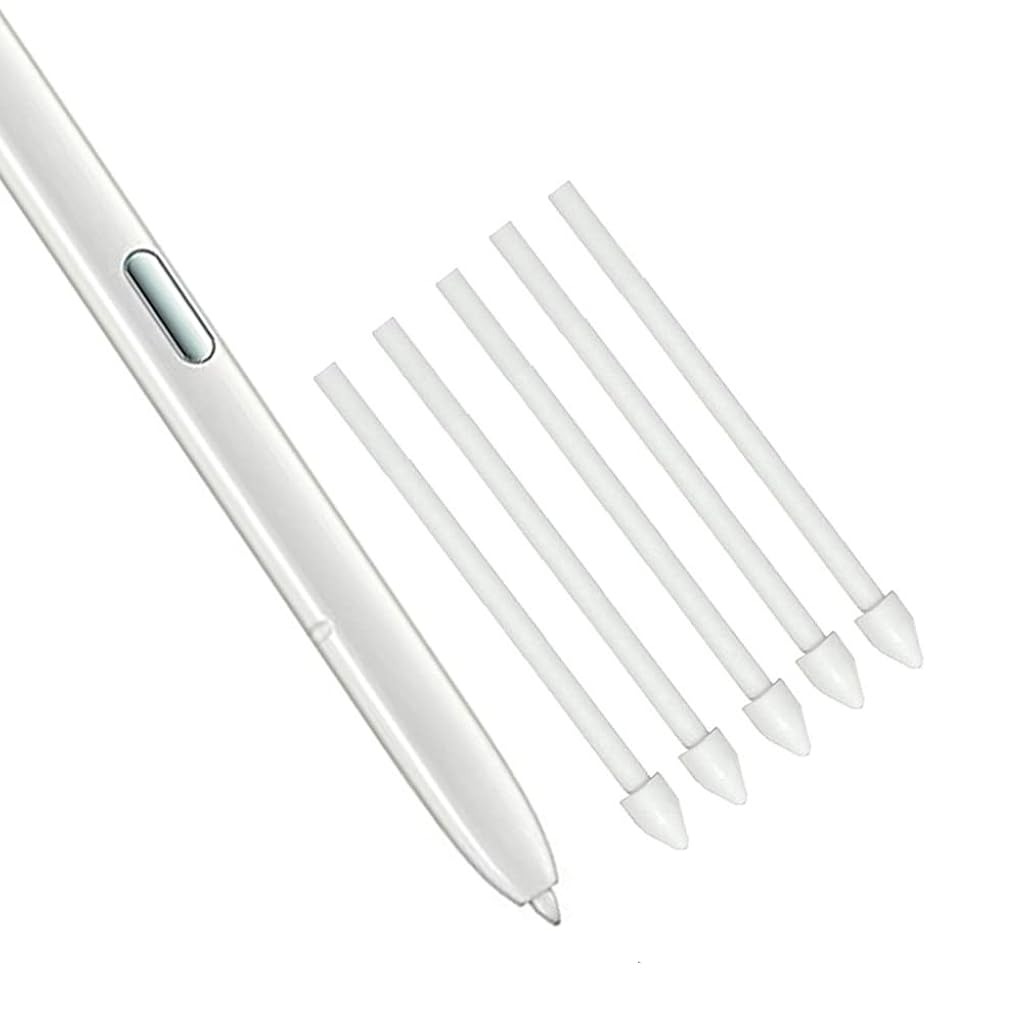 HASTHIP® Universal Touch Stylus S Pen Replacement Stylus Pen Refill Tool Kit for Galaxy Note 10 / Note10+Plus / Note20 / Note20+ Plus Tab S6/7, 5pcs with 1 Tweezers Removal Tool(Black) (White)