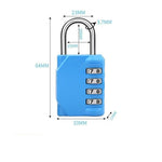 HASTHIP® 4-Piece Household Cabinet Password Lock Waterproof Anti-Theft Password Padlock (Black+Silver+Blue+red)