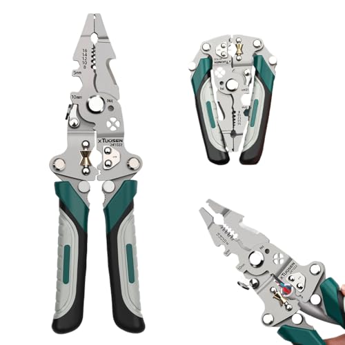 HASTHIP® Multifunctional wire pulling and dividing pliers wire pressing and stripping tools,cutting pliers,special for electricians folding stripping
