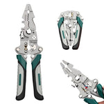 HASTHIP® Multifunctional wire pulling and dividing pliers wire pressing and stripping tools,cutting pliers,special for electricians folding stripping
