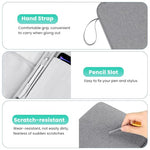 HASTHIP® 10.9 inches Tablet Sleeve with Handle for iPad Waterproof Zipper Bag with Utility Mesh Pocket Padded Cushioning Scratchproof Tablet Travel Accessories Bag Universal Tablets Organizer,Grey