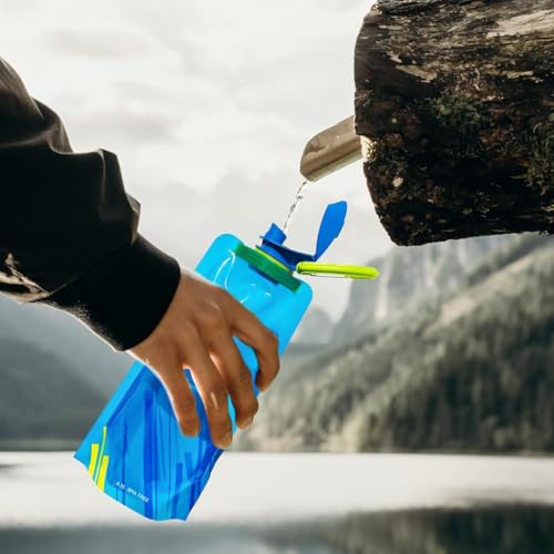 HASTHIP® 700ml Soft Water Pouches, Portable Leak-Proof Bottles with Quick Release Buckles, Reusable Hydration Packs for Running, Hiking, Sports & Gym, 3 Pack