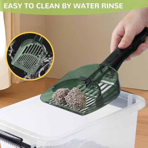 HASTHIP® Cat Litter Scoop, Plastic Cat Litter Scooer, Retractable Push Shovel Cat Toilet Scoop Poop Scoop (Min 4mm, Max 9mm)