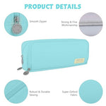 HASTHIP® Pencil Case Box for Boys Girls, Large Capacity 3 Compartment Pen & Pencil Pouch, Stationery Organizer Bag for Kids Teens Adults, Blue