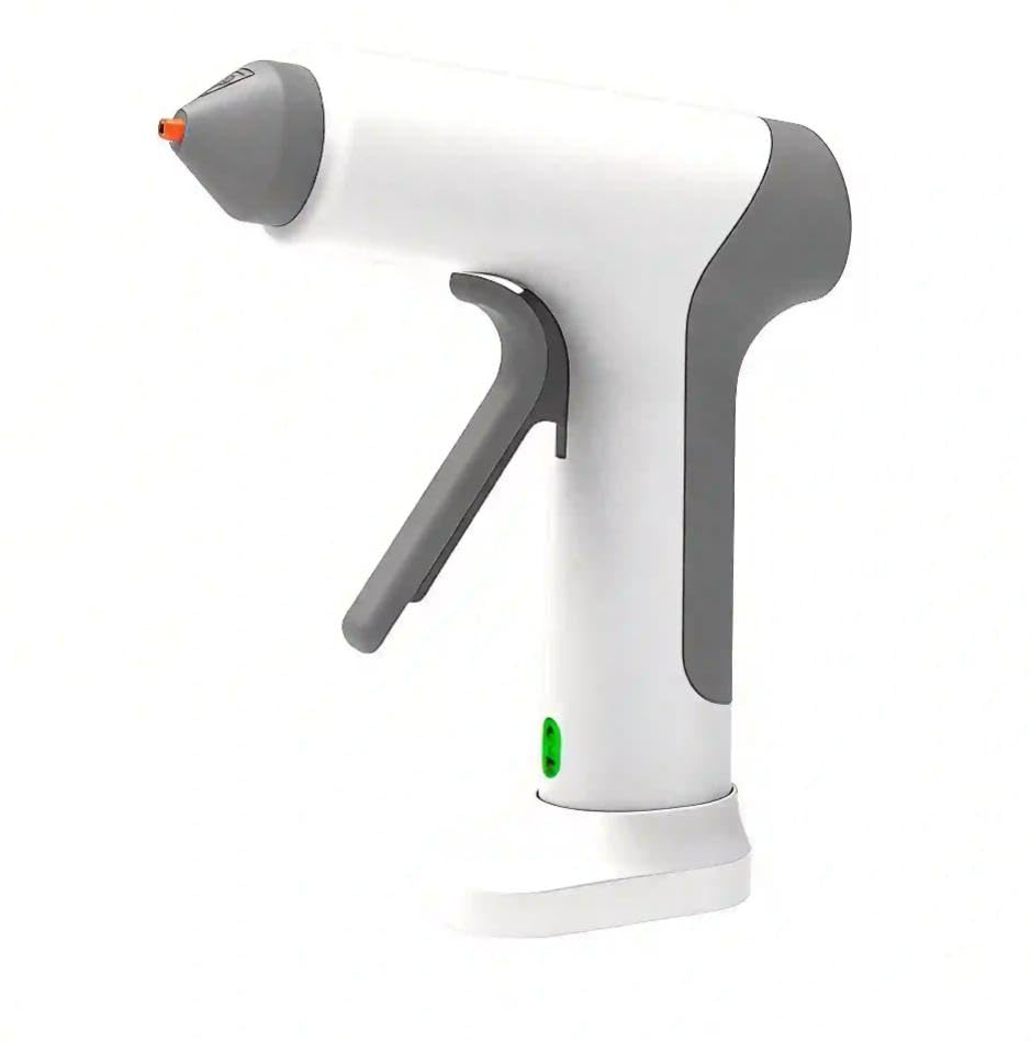 HASTHIP® Pistola de Pegamento Caliente Inalámbrica,Calentamiento Rápido en 15s con Batería Incorporada de 2Ah,Incluye 10 Barras Pegamento Premium Apagado Inteligente Puerto USB-C Ideal para