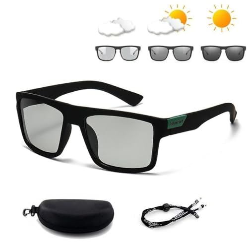 HASTHIP® Polarized Driving Sunglasses Men Square Matte Frame Eyewear Outdoor Sport Cycling UV Protection Glasses