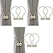 HASTHIP Curtain Tiebacks with Strong Magnetic Closure and 16 in Rope for Home & Hotel | Gray and Beige Woven Polyester