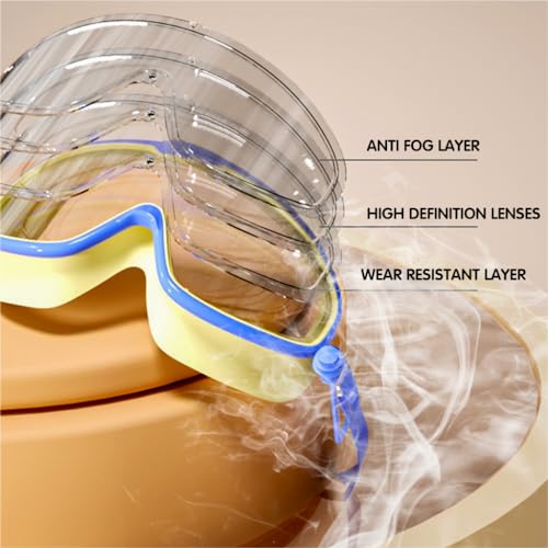 HASTHIP® Kids Leakproof Anti-Fog Yellow Swimming Goggles With Integrated Ear Plugs