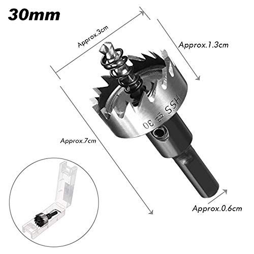 5Pcs Professional 16-30Mm Hss Drill Bits Set Hole Saws Drill Bit Stainless High Speed Steel Metal Alloy, Hex