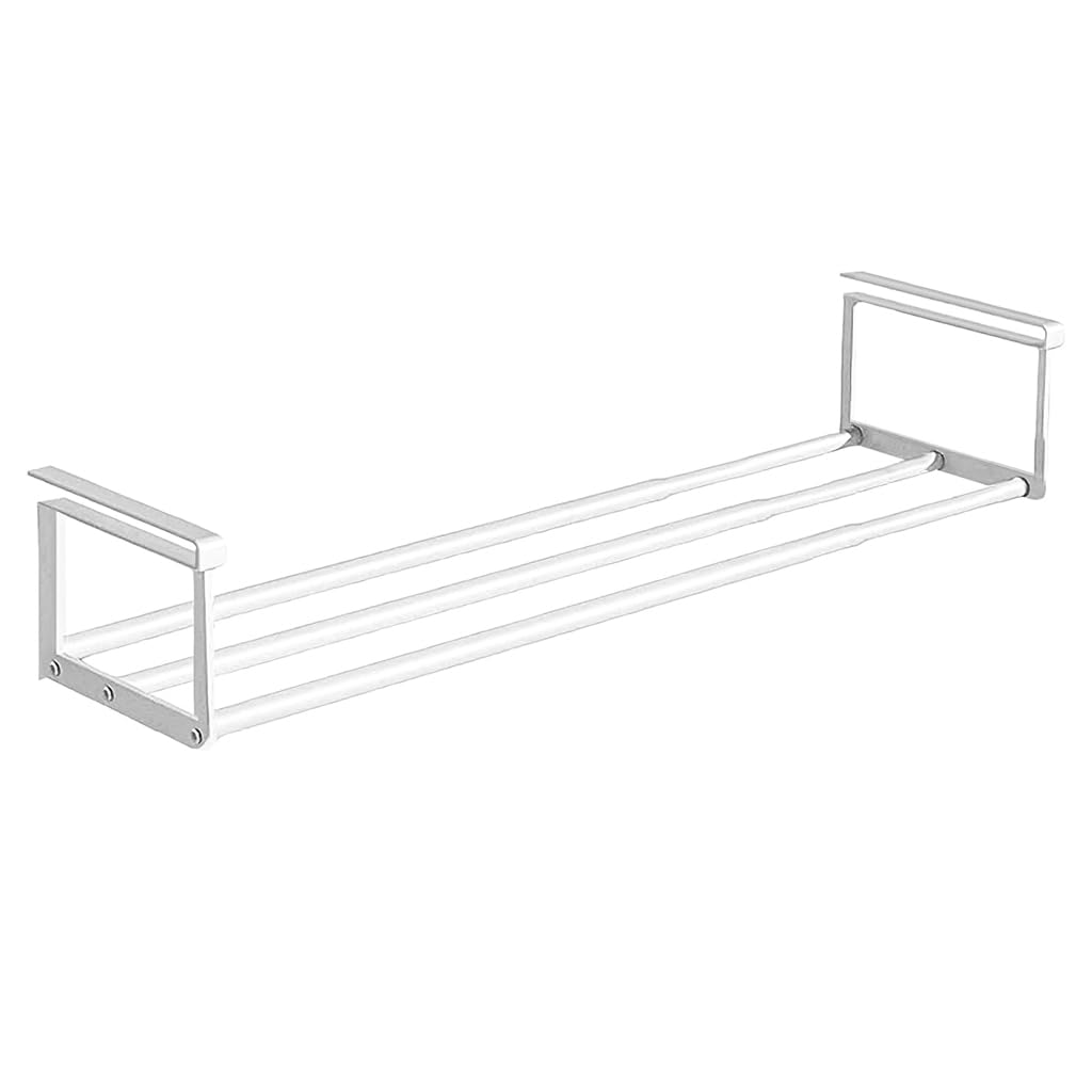 HASTHIP® 2pcs Adjustable Shoe Rack for Shoe Cabinet - Expandable Hanging Shelf Divider, Fits 15.7-23.6 Inches, White, Easy Tool-Free Installation, Space-Saving Organizer for Kids' Shoes, Slippers