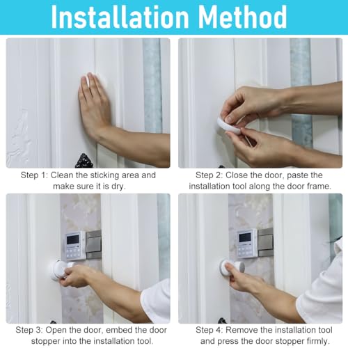 HASTHIP® 2Pcs Door Stopper Baby Safety Anti-Pinch Finger Pinch Door Guard Door Stopper for Kids Safety Flexible Anti-close Slam Stopper Self Adhesive Baby Proofing Door Stopper for Home