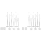 HASTHIP Balloon Stand Set for Table Decorations featuring 6PCS Bases and 42 Sticks | Includes Dot Stickers
