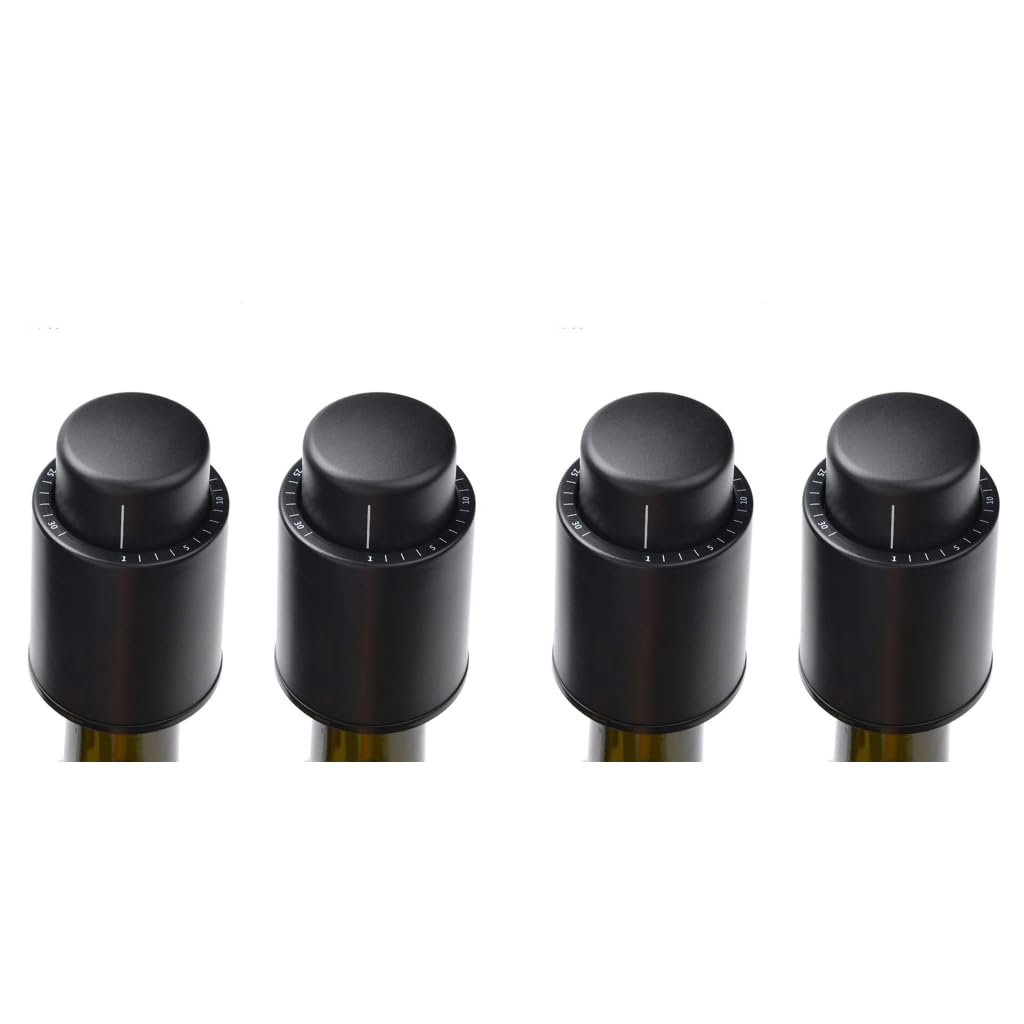 HASTHIP Vacuum Wine Bottle Stopper 2 PCS with Date Record | Reusable Saver Keeps Wine Fresh