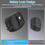 HASTHIP® Earbuds Case Cover for Sony WF-1000XM5 (2023), Soft Silicone Protective Shell with Snap Lock, Shockproof & Scratch-Resistant Wireless Earbuds Cover with Lanyard and Carabiner, Black