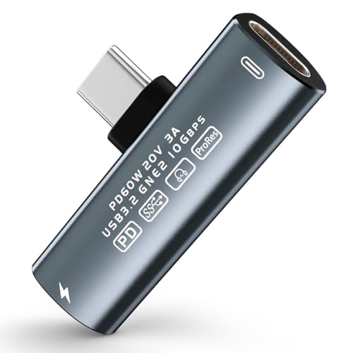 HASTHIP® USB C Splitter, Dual USB C Headphone/Data and Charger Adapter, 3 in 1 USB C Audio Dongle USB C Data Adapter with PD 60W Charging for iPhone 16/16Pro/15/15Pro, Galaxy S24/S23/S22, Pixel 8/7