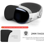 HASTHIP® VisionPro Case Compatible with Apple Vision Pro, Anti-Scratch Silicone Protective Cover with Lens Protector, Shockproof and Dustproof VR Headset Accessories for Apple Vision Pro – Black