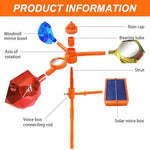 HASTHIP® Outdoor Solar Bird Repellent - 360° Rotatable Bird Deterrent Device with Horn High Decibel/Multi-Warning Sounds - Pigeon/BirdRepellent Device - Pigeon Repellent for Balcony, Garden, House