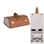 HASTHIP® Estuche de Viaje para Gafas de Sol,Funda Protectora Rígida Portátil con Cremallera,Ligera y Resistente para Lentes Anteojos y Gafas Lectura