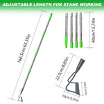 HASTHIP® Gardening Grass Puller Tool Garden Hoe 1.6M Manual Weed Remover with Long Handle Agriculture Weed Puller for Lawn Removing Loosening Soil 3 PCS