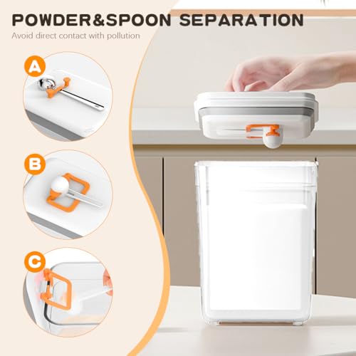 HASTHIP® 1700ml Baby Formula Dispenser with Scoop and Leveller, Foodgrade PP Anti-Leak Milk Powder Dispenser Container, Baby Snack Storage Container for Outdoor Travel Home, BPA Free
