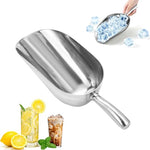 HASTHIP® 12Oz Ice Cube Shove Scoop for Ice Bucket Aluminum Deep Scoop for Flour, Beans, Grains, Cereal