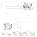 HASTHIP® 10Pcs Acrylic Table Sign Holders with Bases Tabletop Sign Holders Clear Sign Holders Party Event WeddingSupplies Stores Price Tag Holders Table Number Holder, 5.9x2.36inches