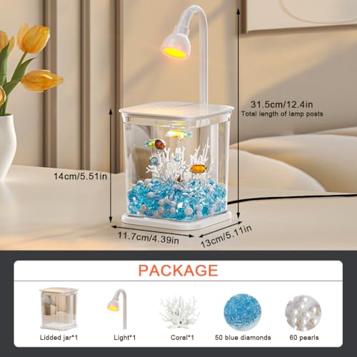 HASTHIP® Small Fish Tank, Glass Aquarium Starter Kit
