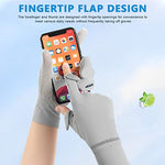 HASTHIP® Hand Gloves for Sun Protection Grey Silk Sun Protection Gloves for Women Bike Riding UPF 50 Plus Breathable Summer Hand Glove for Cycling Riding Fishing Non Slip Touch Screen X 3