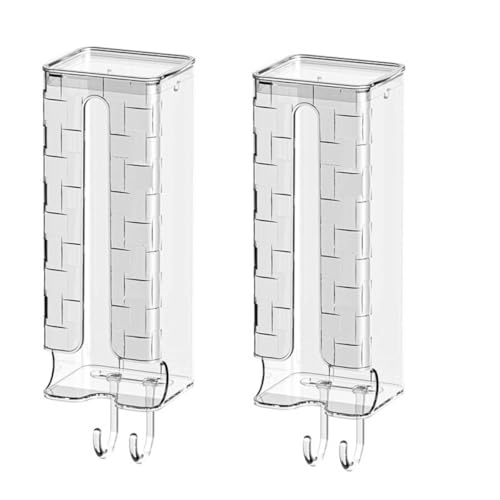 HASTHIP® 2PCS Wall Mount Clear Acrylic Sock & Underwear Drawer Organizer, Self-Adhesive Hanging Storage Box for Lingerie, Ties, Scarves, Clothes Space Saving Wardrobe Shelf, Transparent, Multipurpose